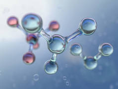 分子模型的例证。科学, 医学背景与分子和原子。3d 渲染