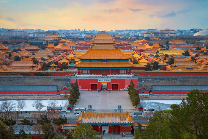 中国北京市紫禁城神门神门