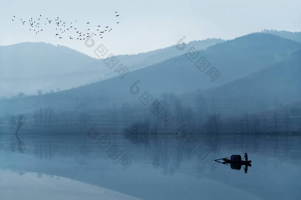 中国黄山的美丽风景