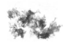 带纹理的烟雾,抽象的黑色,白色背景隔离
