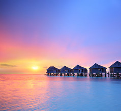 马尔代夫岛和水别墅