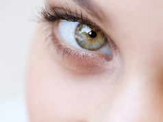 young woman - green eye