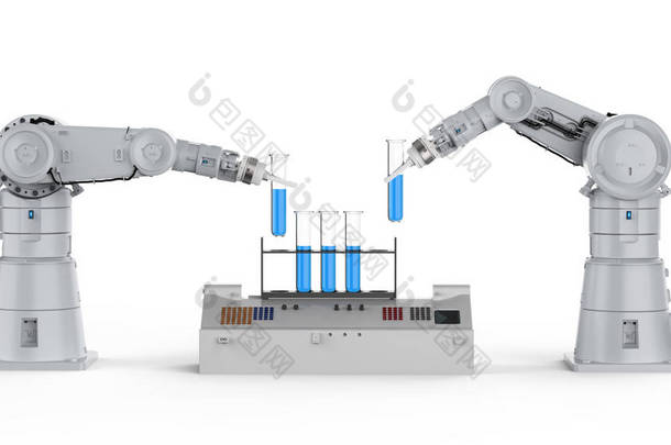 机械手在试管上工作