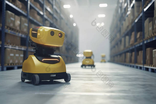 与人工智能驱动的机器人一起体验仓库的未来，确保无缝库<strong>存管理</strong>和实现过程.