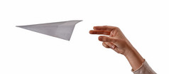 手投掷纸飞机