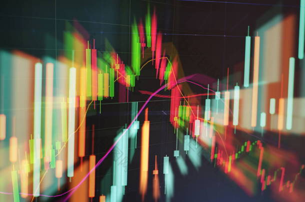交易市场数据分析。用于分析财务统计和分析市场数据的工作集。从图表和图形中分析数据以找出结果.