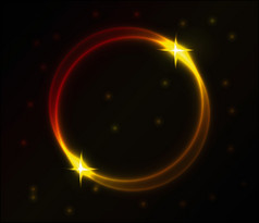 colorful glowing circle background.