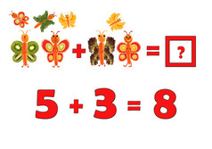 学龄前儿童的教育数学的插图。Th