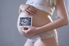怀孕显示超声图像