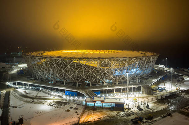 9 2018年3月。伏尔加格勒, 俄罗斯。新足球场 