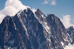 美丽的美景, 壮丽的勃朗峰-阿尔卑斯山最高的高山和欧洲最高的从萨瓦, 法国