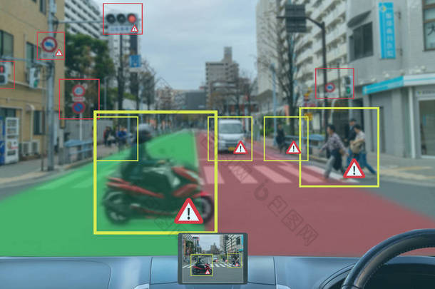 智能汽车无人驾驶汽车与人工智能结合, 与深学习技术。自我驾驶的汽车可以在汽车周围的情境意识, 让它导航本身360度