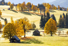 奥地利达什坦地区秋季景观
