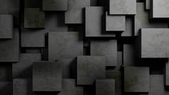 混凝土砖墙与苔藓抽象墙纸.3d说明.