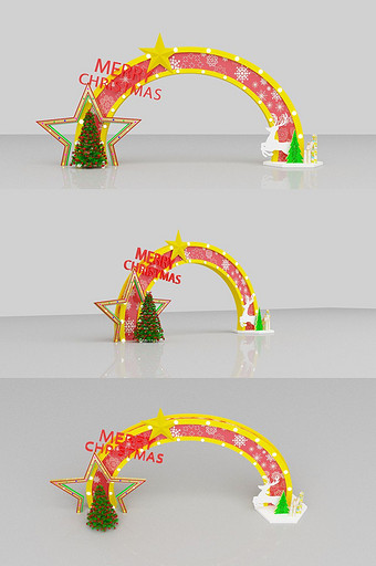 商场圣诞新年装饰拱门图片