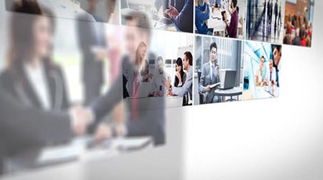 环形拼贴照片墙动画图文相册AE模板1