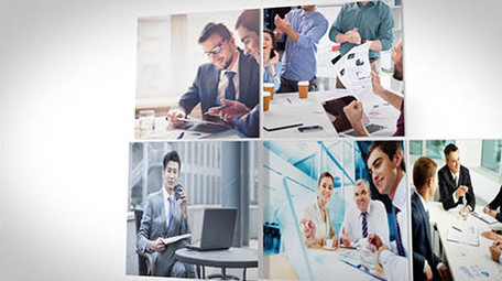 环形拼贴照片墙动画图文相册AE模板1