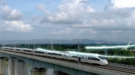 科技粒子光线穿越城市特效合成片头片尾