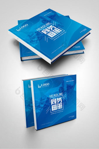 蓝色时尚电子科技电器互联网画册封面图片