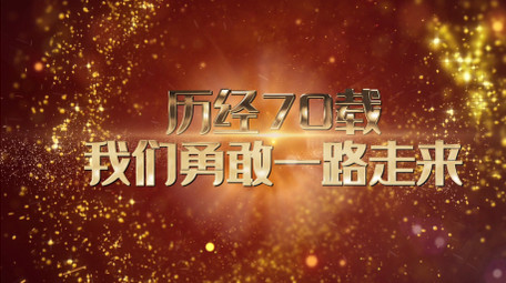 大气粒子历史图文展示金色字幕AE模板