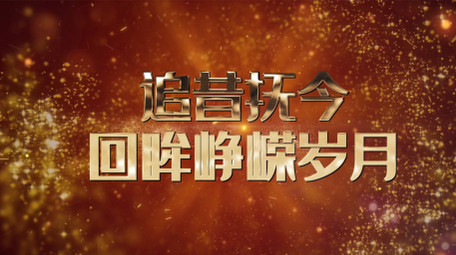 大气粒子历史图文展示金色字幕AE模板