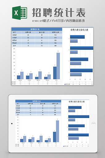 公司招聘统计表excel模板图片