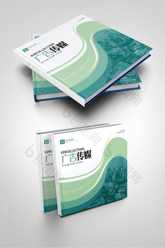 绿色清新广告传媒设计公司企业画册封面图片