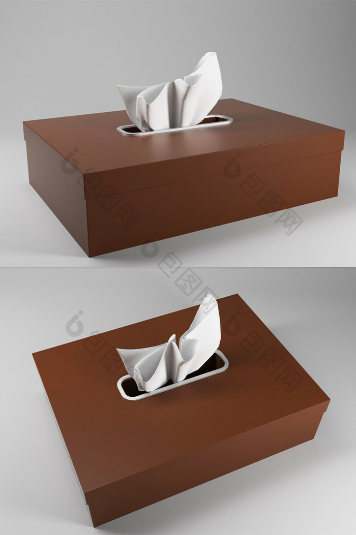 抽纸盒子C4D产品模型展示OC图片图片