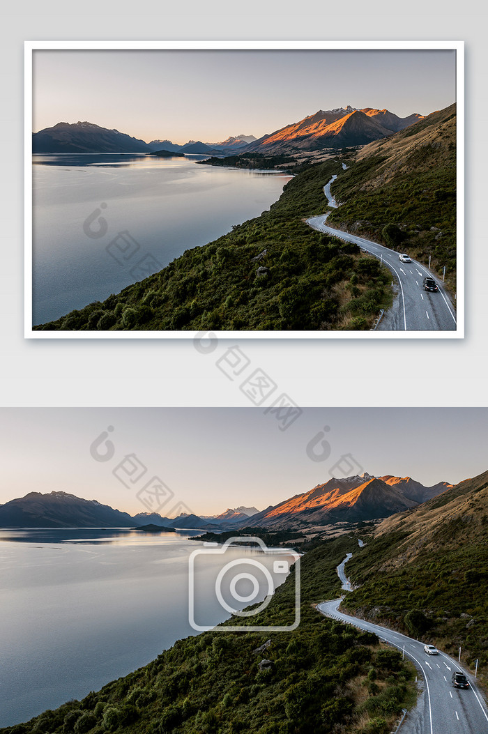 新西兰格林诺奇公路公路航拍摄影图片图片