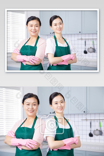 家政服务保洁人员双手抱胸自信图片