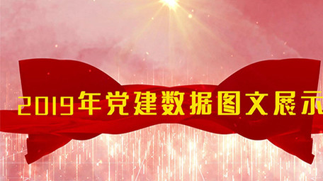 红色大气党建数据图文汇报展示pr模板
