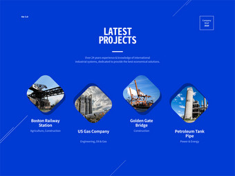 蓝色建筑公司介绍根据界页介绍面网页界面