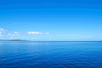 斐济蓝色大海蔚蓝<strong>海洋</strong>蓝天风景摄影图