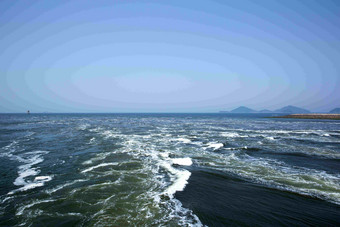 大海波浪海啸风景摄影图