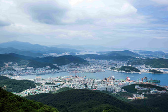 <strong>韩国</strong>沿海城市海岸景观摄影图