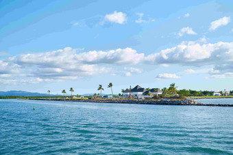 斐济旅游假期<strong>小岛</strong>海洋风景摄影图