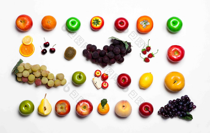 柿子水果各种食物摆拍摄影图