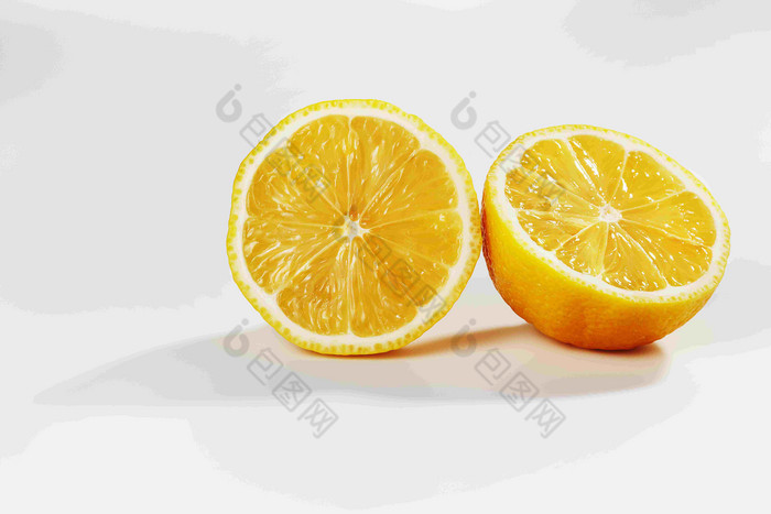 切开的新鲜橙子水果素材场景图