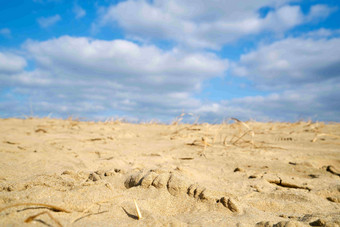 沿海沙子<strong>沙丘</strong>天空风景摄影图