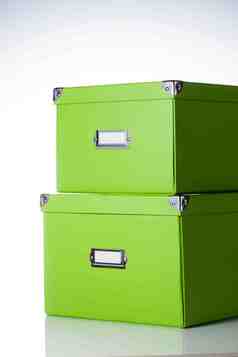 绿色大储物盒箱子静物摄影图