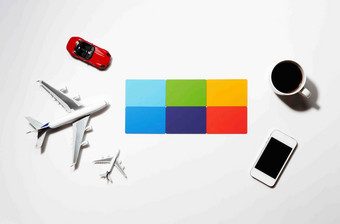 电话技术交通飞机模型金融卡片摄影图