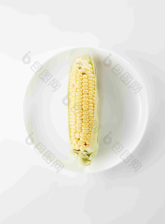 绿色有机蔬菜玉米静物摄影图