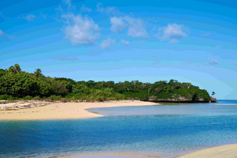 海滩斐济假期风景旅游风景摄影图