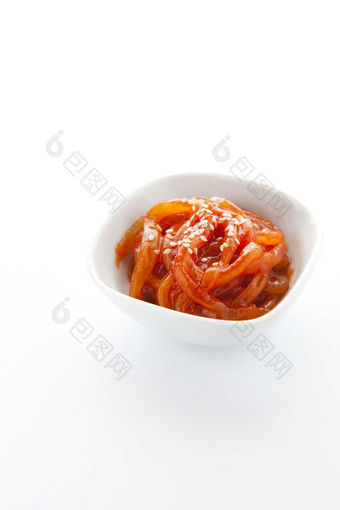 韩国传统的食物酱<strong>鱿鱼丝</strong>海鲜摄影图