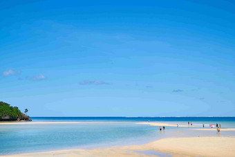 夏天的海滩斐济岛假期旅游风景摄影图