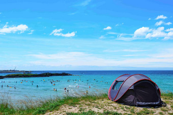 帐篷野营Hamdeok海滩