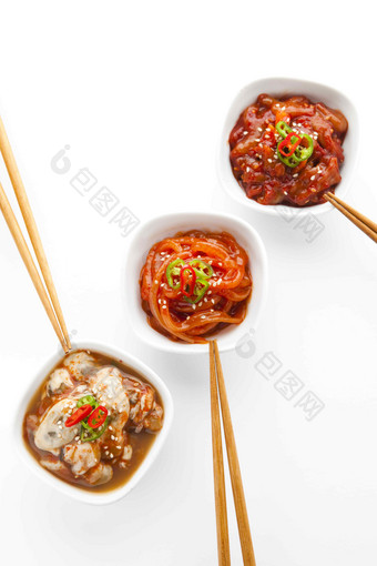 韩式海鲜咸菜腌大酱场景摄影图