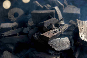 黑色颜色碳木炭热能源摄影图
