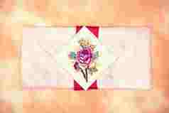 玫瑰花设计丝绸刺绣静物摄影图