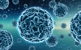 3d微生物球形病毒细胞图片